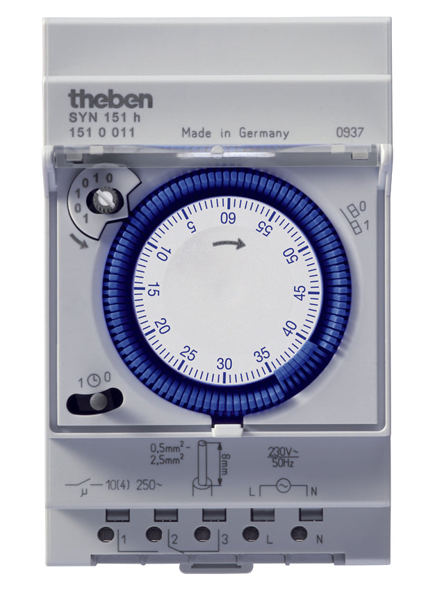 THEBEN Reiheneinbau-Zeitschaltuhr 60 Min., Segmente, 3 TE THEBEN Reiheneinbau-Zeitschaltuhr 60 Min., Segmente, 3 TE